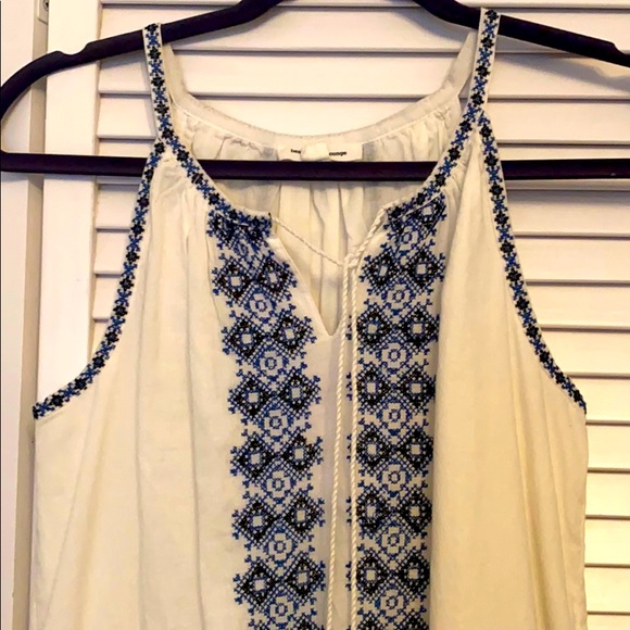 Dress with blue detail + tassel - Picture 3 of 4